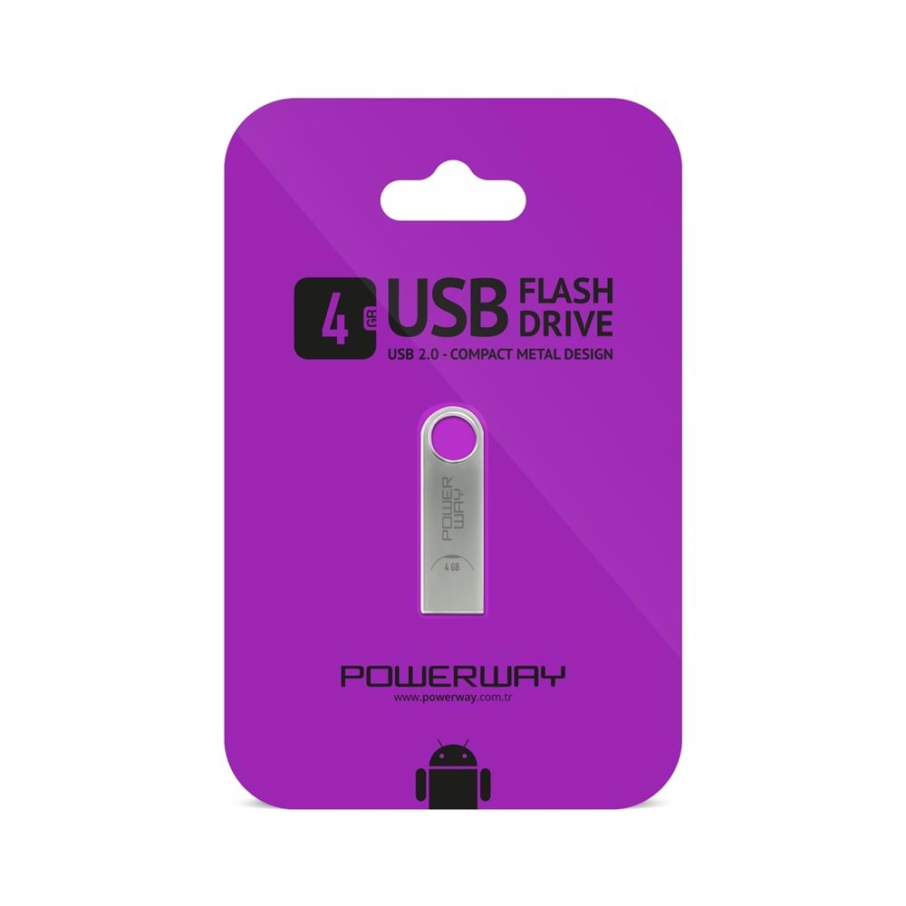 POWERWAY 4 GB USB FLASH DRIVE METAL DESIGN