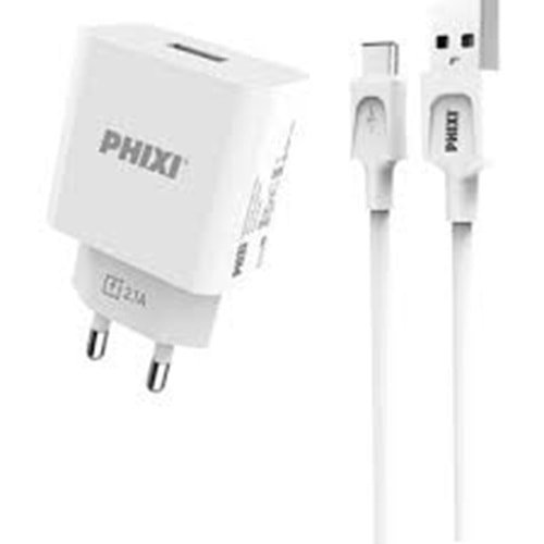 Phixi Force PCH251T Type-C USB Power IQ 10W / 2.1A Kablolu Şarj Cihazı