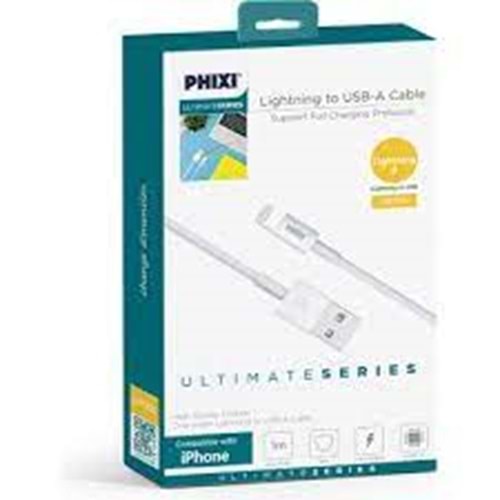 Phixi Ultimate U4110L Lightning Şarj ve Data Kablosu