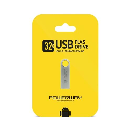 POWERWAY 32 GB USB FLASH DRIVE METAL DESIGN